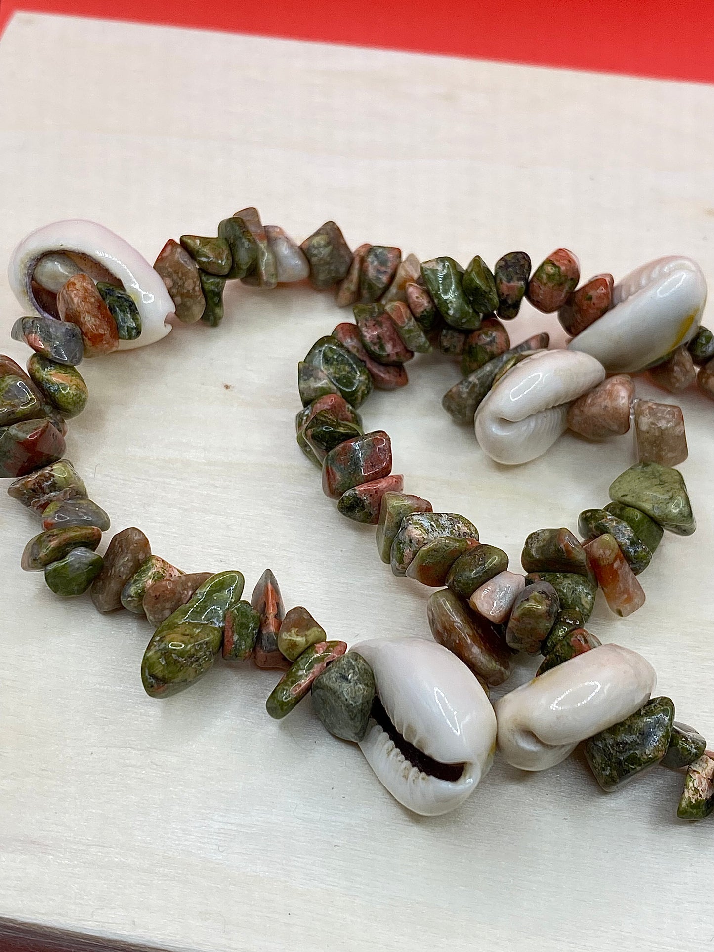 Unakite w/ Seashells