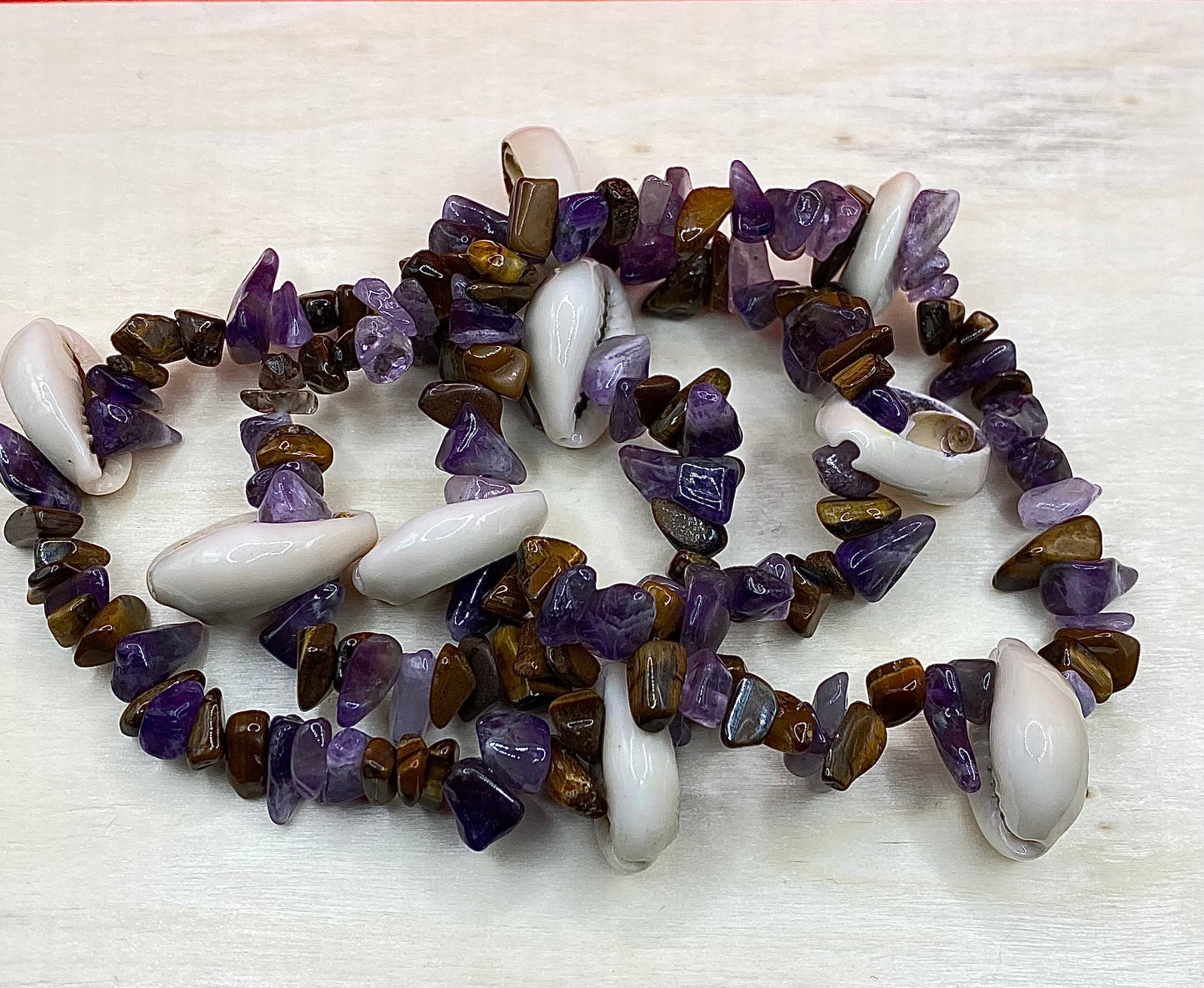 Amethyst x Tiger Eye w/ Seashells
