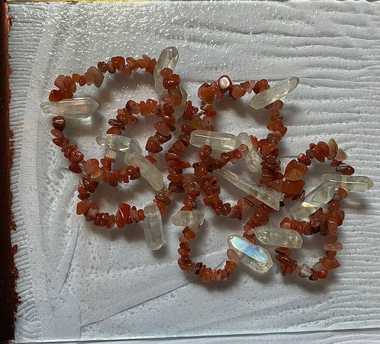 Carnelian W/Crystals