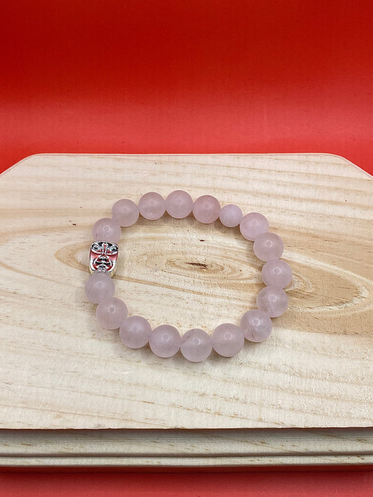 Frosty Rose Quartz Face