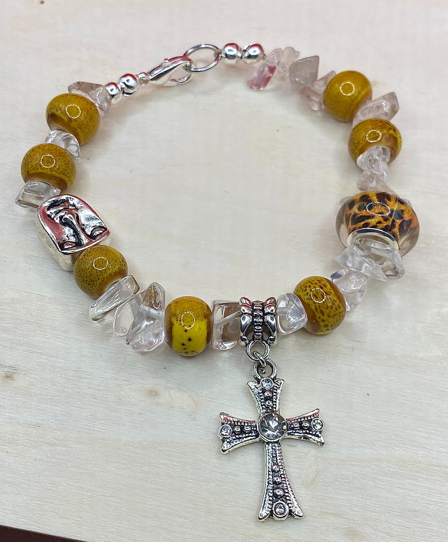 Face x Cross w/ Leopard Resin