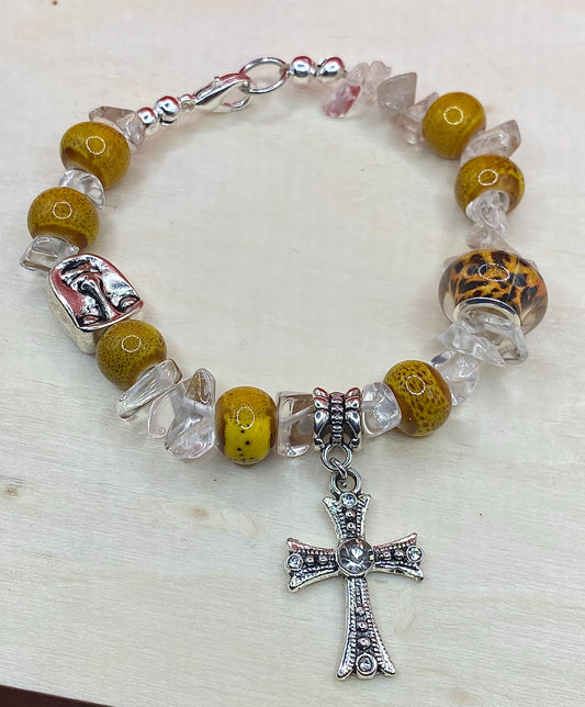 Face x Cross w/ Leopard Resin