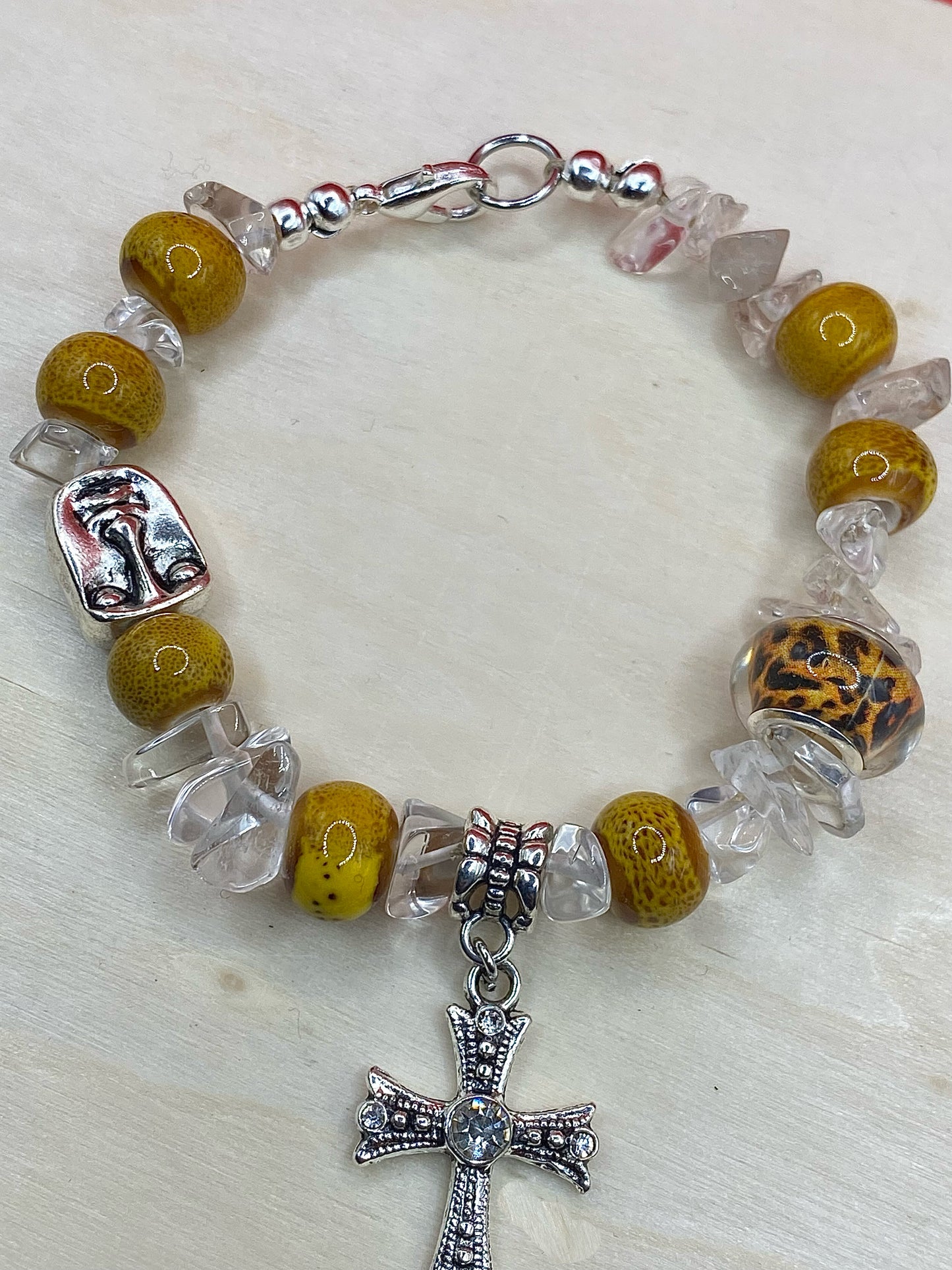 Face x Cross w/ Leopard Resin