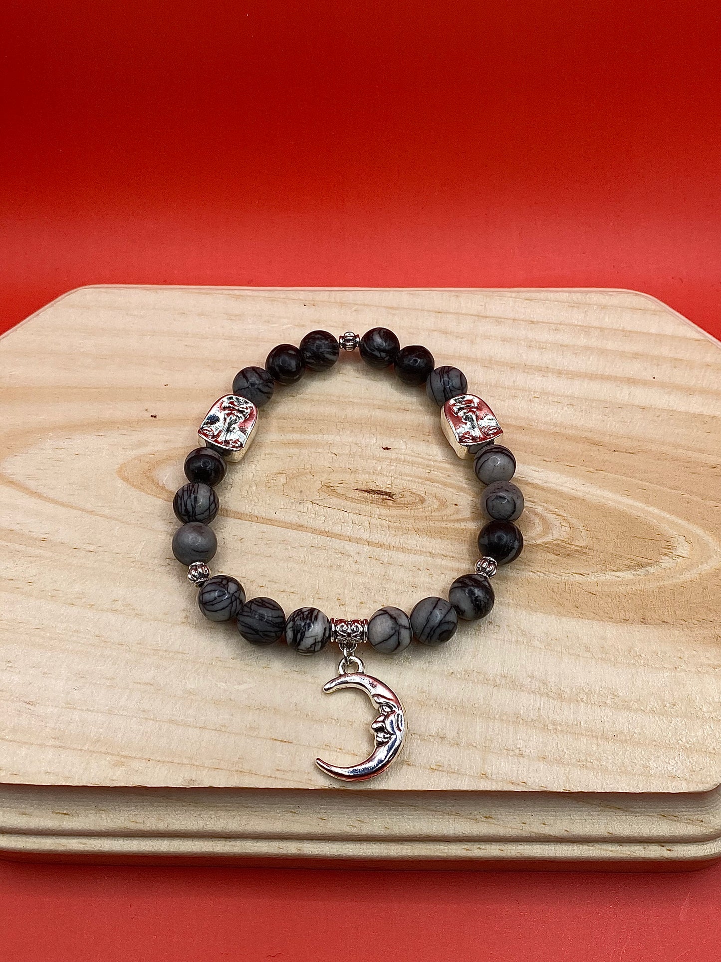 Black & White Moon Face