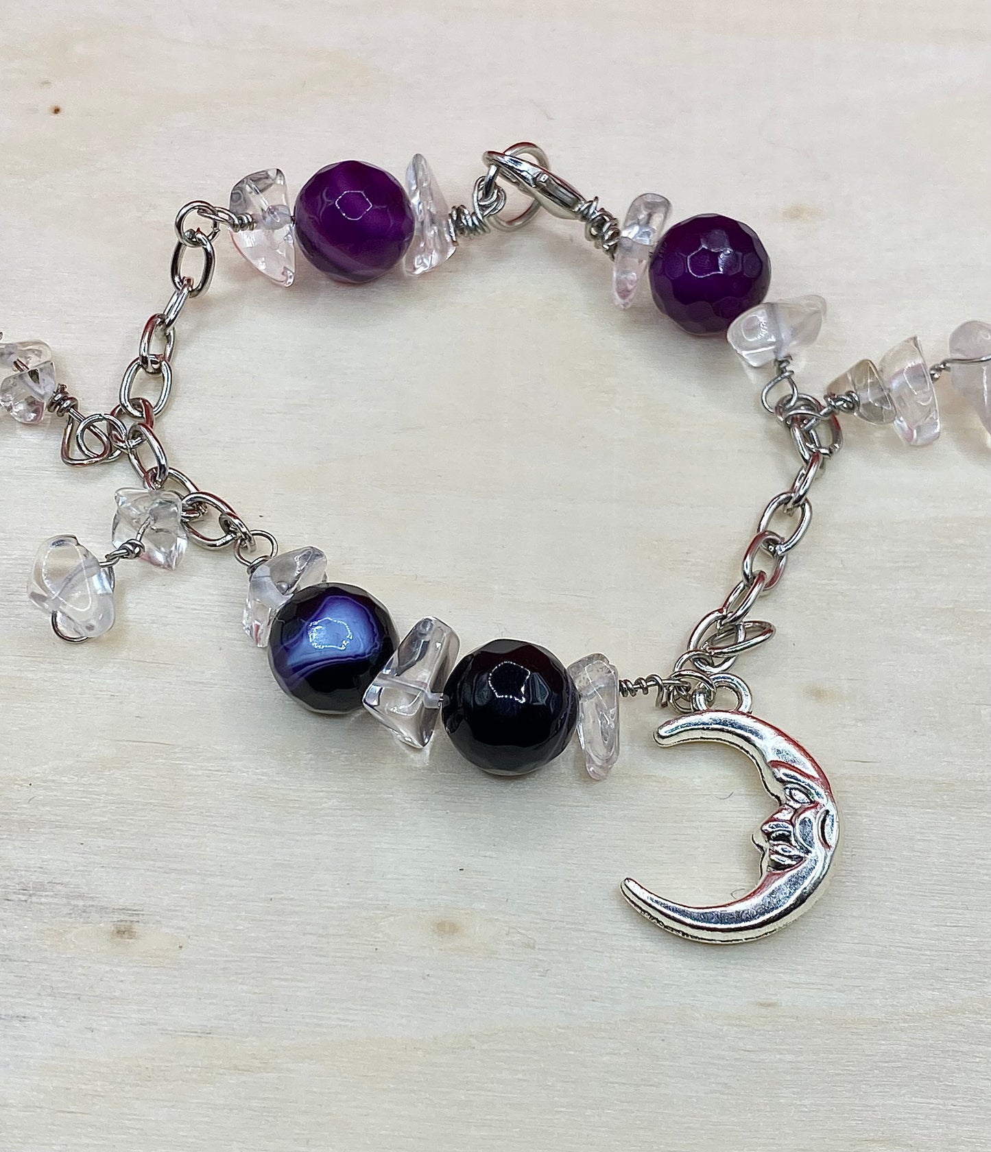 Purple Moon Crystal bracelet