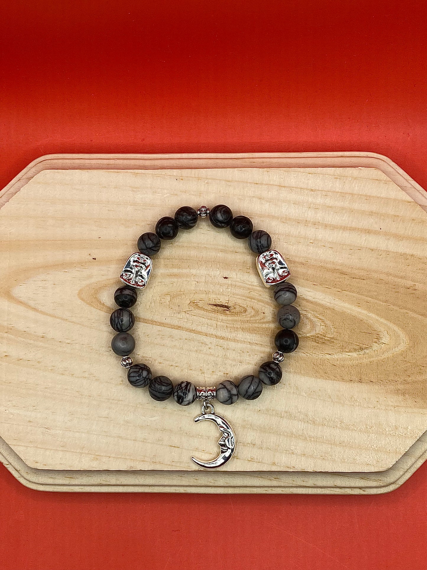 Black & White Moon Face