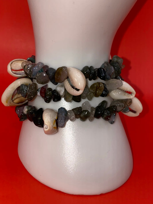 Leopard Agate w/ Seashells