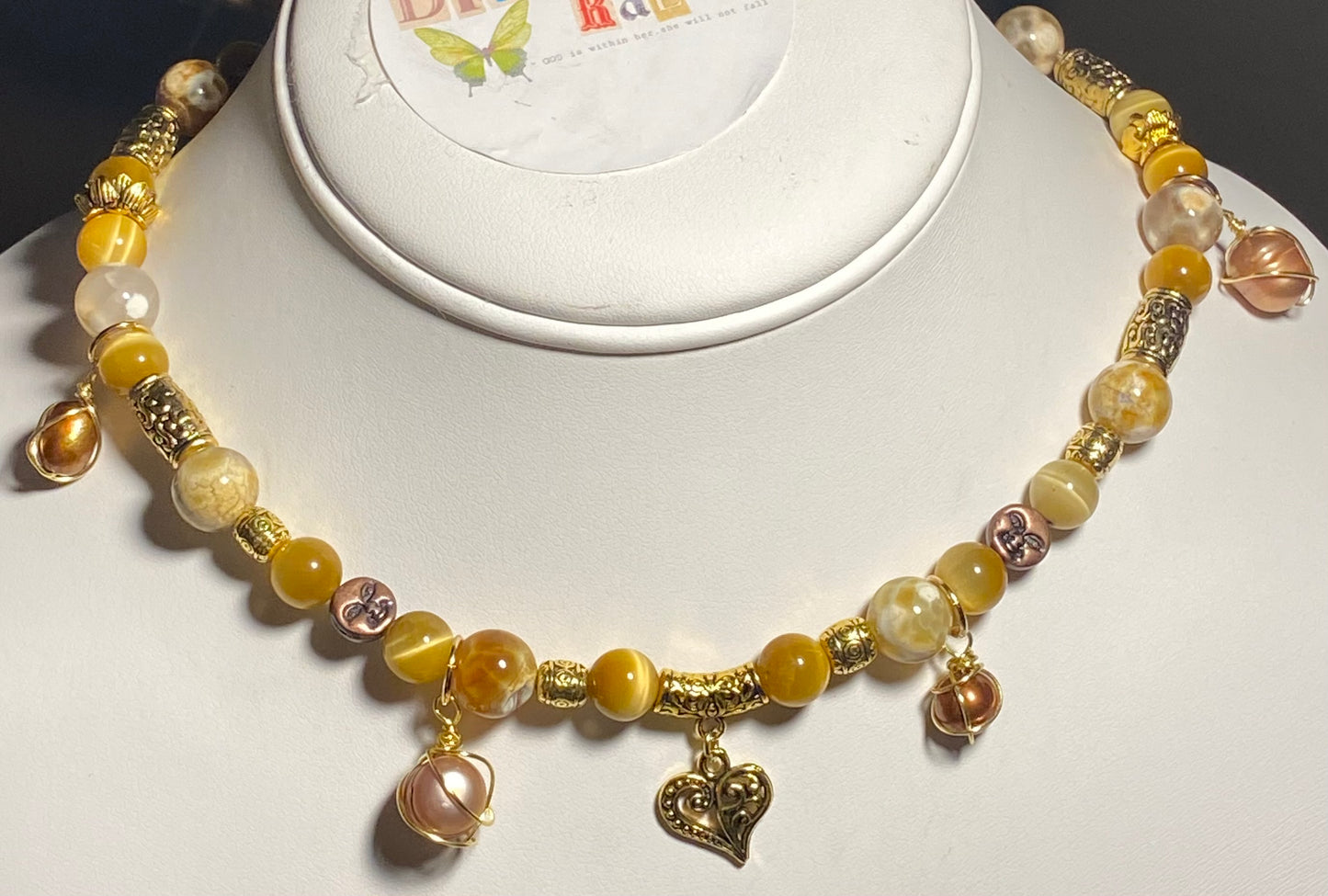 Cat Eye Choker W/ Freshwater Pearls