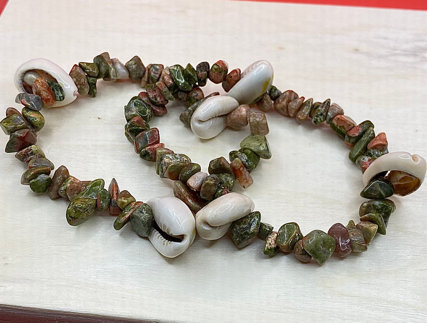 Unakite w/ Seashells