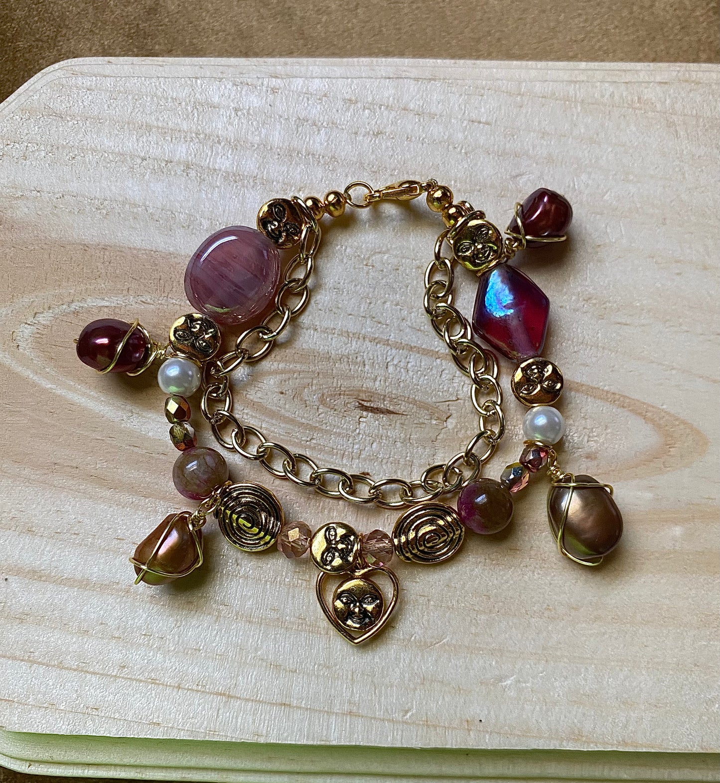 Pink X Purple W/ Freshwater Pearls