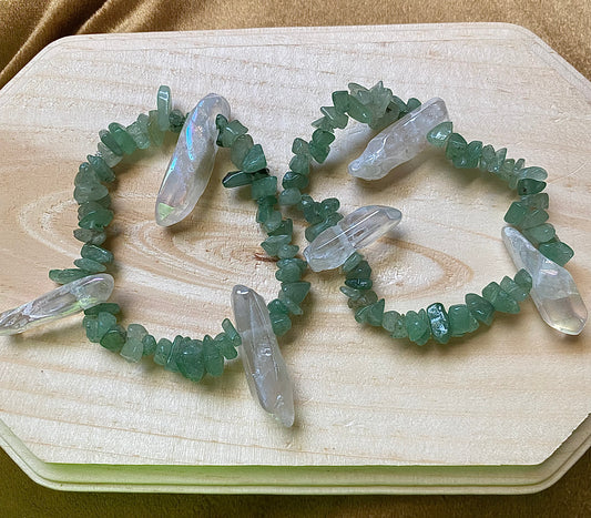 Green Adventurine W/ Crystals