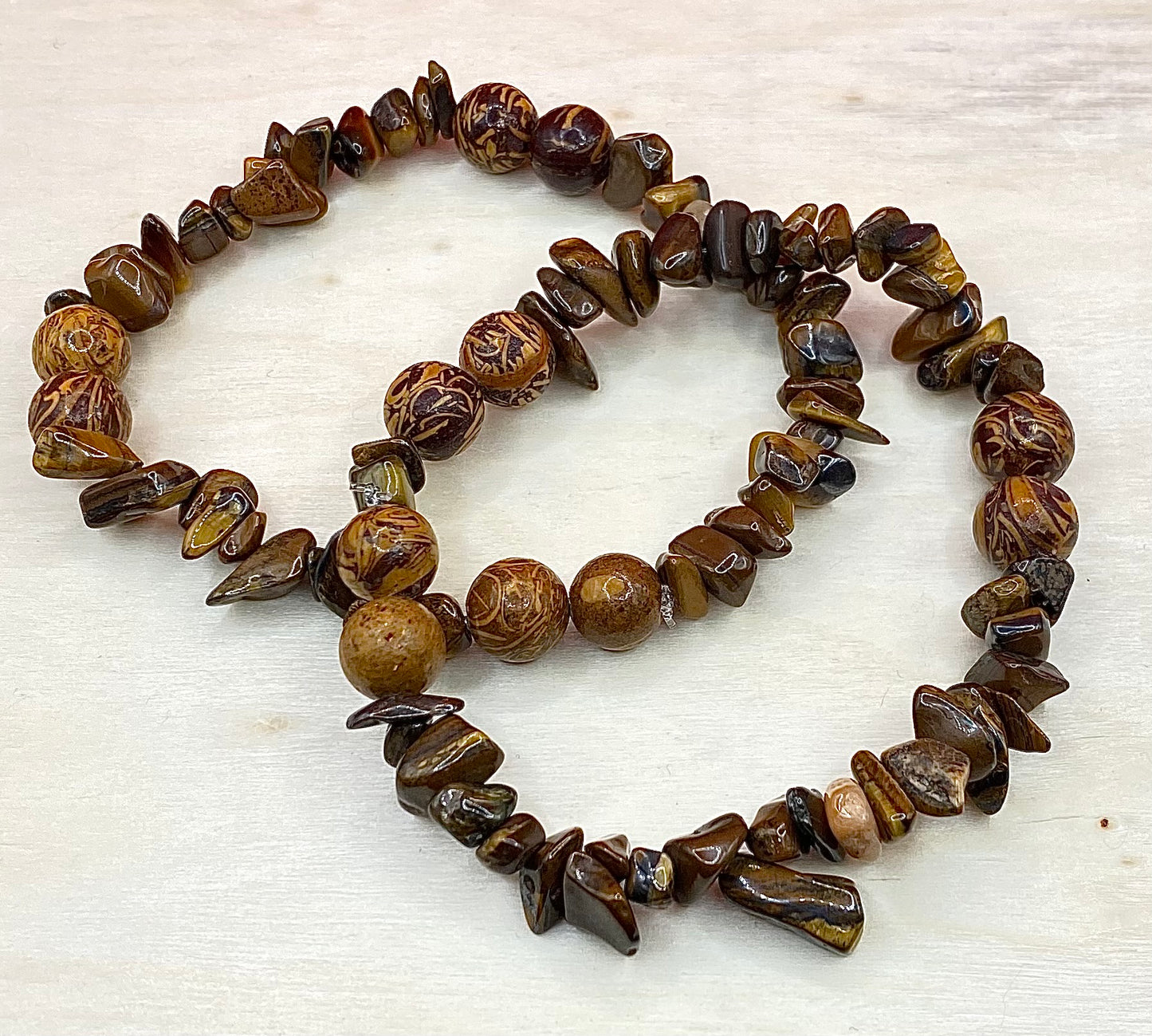 Tiger Eye w/ Round Beads
