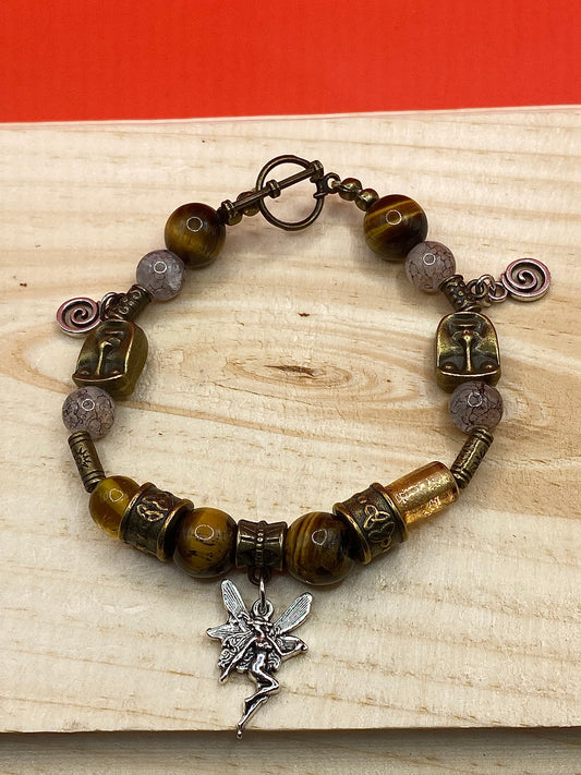 Rustic Fairy Tiger Eye Toggle