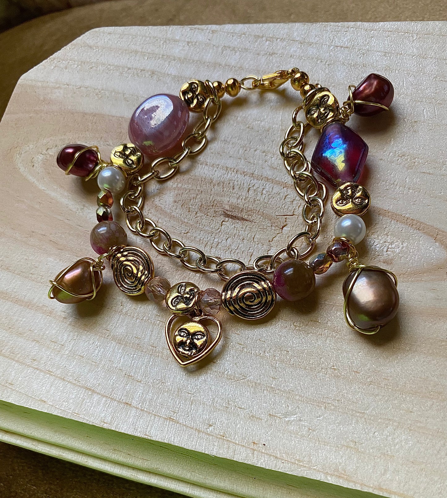 Pink X Purple W/ Freshwater Pearls