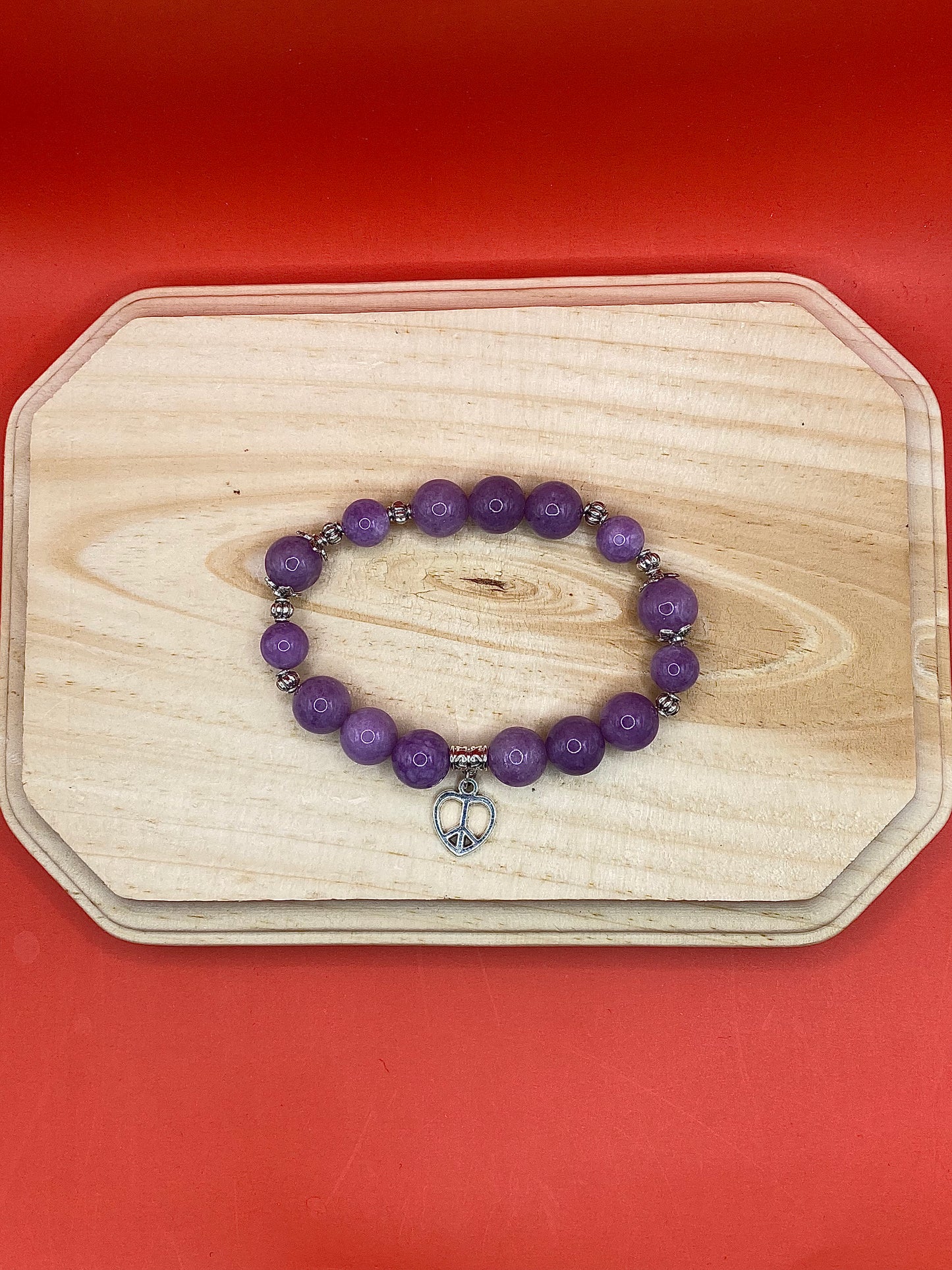 Metallic Purple Peace Heart