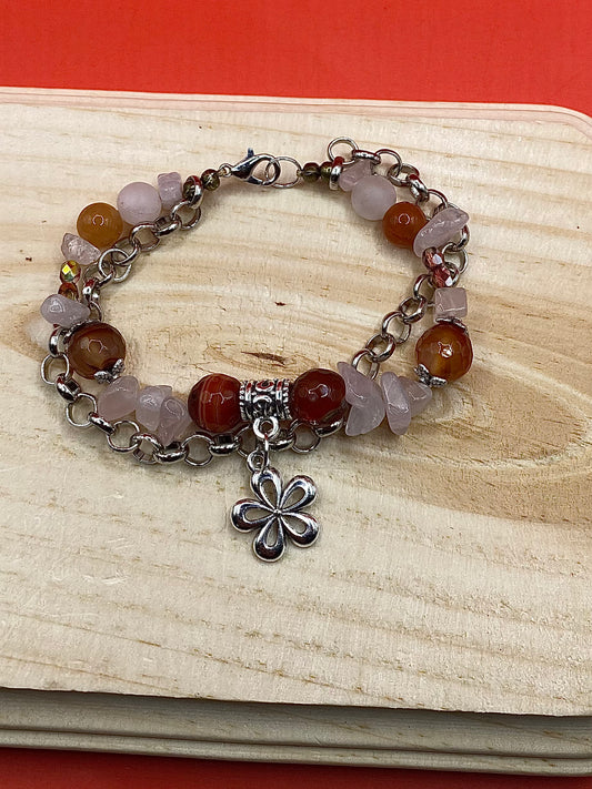 Rose Quartz Honey Flower